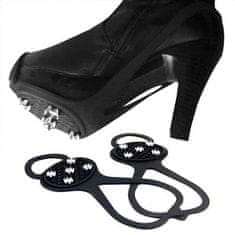 Netscroll 2 para univerzalnih dereza za cipele i čizme, protiv klizanja, s 10 čeličnih šiljaka, dereze za snijeg, led, planinarenje i zimske uvjete, Crampons.