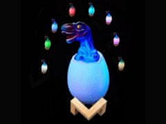 Verkgroup LED RGB dječje noćno lagano jaje Tyrannosaur Dinosaur