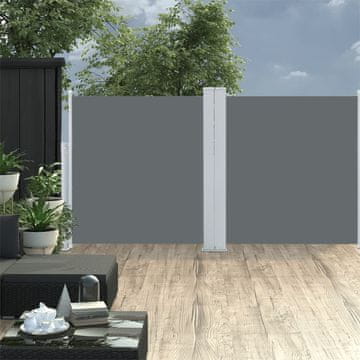 Vidaxl Uvlačna bočna tenda antracit boje 120 x 600 cm