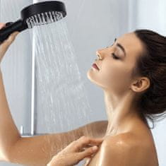 aptel Tuš ručka EKO inox crna 5 funkcija + crijevo 150cm i nosač