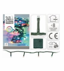 Pollin Novogodišnji lanac svjetla 240 LED RGB 24m - 8 funkcija