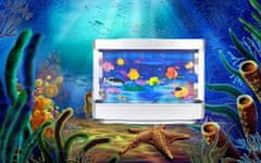 aptel Rotirajući LED ukrasni akvarij s plutajućom ribom 30cm