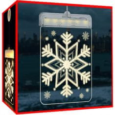 Malatec Gravirana 3D pleksiglas LED toplo bijela pahulja od 17 cm