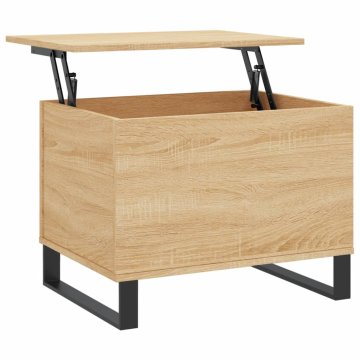 Vidaxl Stolić za kavu boja hrasta 60 x 44,5 x 45 cm konstruirano drvo