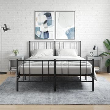 Vidaxl Noćni ormarići, set od 2, sivi hrast sonoma, 40x35x50 cm