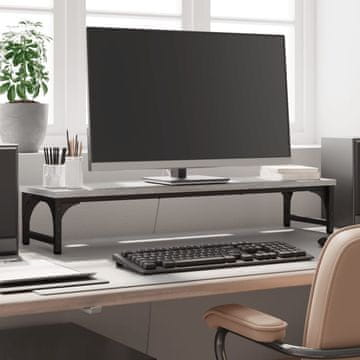 Vidaxl Stalak za monitor, sivi hrast sonoma, 85x23x15,5 cm