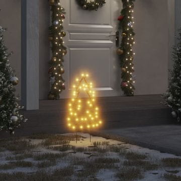 Vidaxl Božićna drvca na klasovima, 3 kom, 50 LED dioda, 30 cm