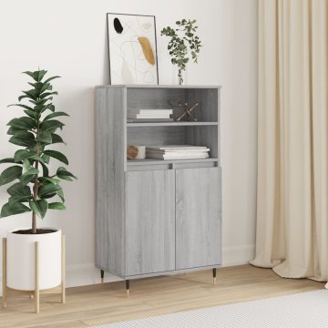 Vidaxl Visoki ormarić, sivi hrast sonoma, 60x36x110 cm