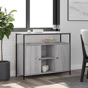 Vidaxl Ormarić, sivi hrast sonoma, 100x35x80 cm, materijal na bazi drva
