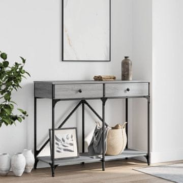 Vidaxl Konzolni stolić, sivi hrast sonoma, 100x39x78,5 cm