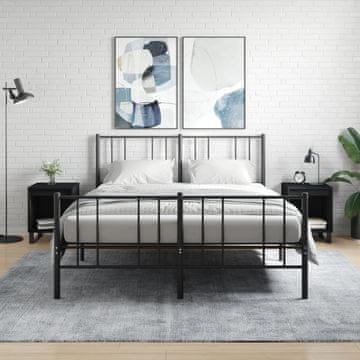 Vidaxl Noćni ormarići, set od 2, crni, 40x35x50 cm