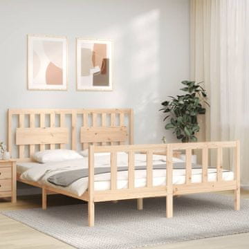 Vidaxl Okvir kreveta bez madraca 160x200 cm Masivni borov drvo