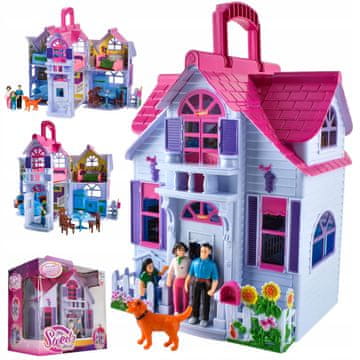 Kruzzel Plastična sklopiva kućica za lutke 29 cm