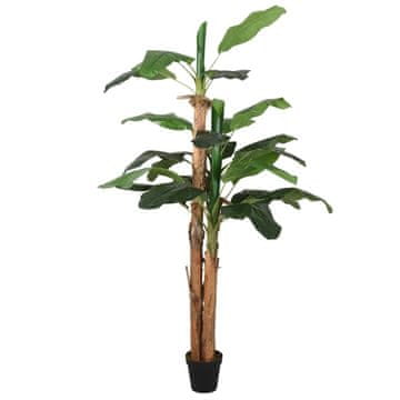 Vidaxl Umjetno stablo banane, 9 listova, 120 cm, zeleno