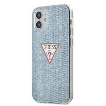 Guess Denim Triangle Lt - maskica za iPhone 12 Mini (plava)