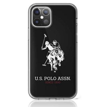 US Polo Assn veliki dvostruki konjski logo - maskica za iPhone 12 Pro Max (crna)