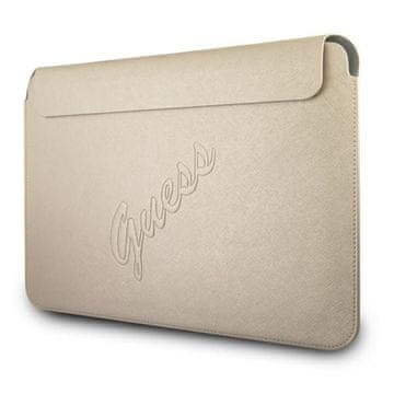 Guess Saffiano Script torba za računalo - 13" torba za prijenosno računalo (zlatna)