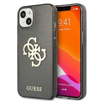 Guess Glitter 4G Big Logo - maskica za iPhone 13 mini (crna)