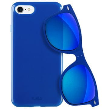 Puro Sunny Kit - Set futrola za iPhone SE (2022 / 2020) / 8 / 7 + sklopive sunčane naočale (plave)