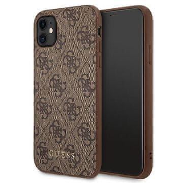 Guess tvrda maska za iPhone 11 4G s metalnim logotipom, smeđa