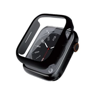 Crong Hybrid Watch Case - Futrola sa staklom za Apple Watch 41 mm (Crna)