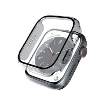 Crong Hybrid Watch Case - Futrola sa staklom za Apple Watch 41 mm (Prozirna)
