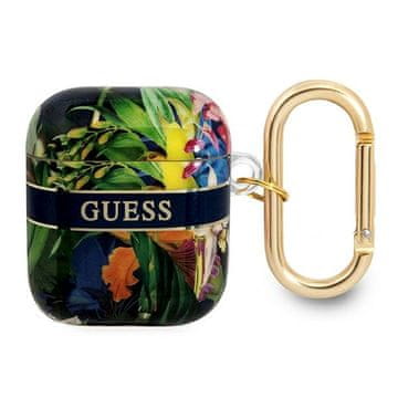 Guess Guess Flower Strap futrola za AirPods, plava