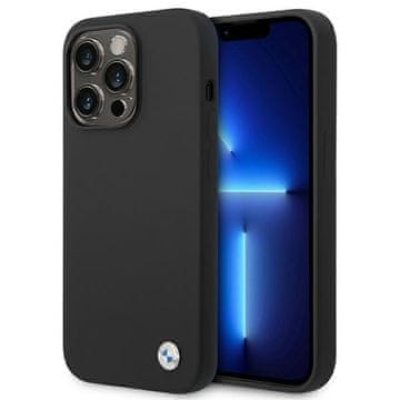 Bmw Maskica BMW Silicone Metal Logo za iPhone 14 Pro crna