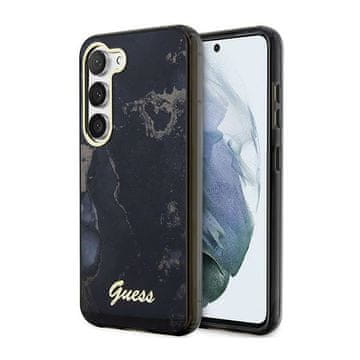 Guess kolekcija zlatnog mramora - maskica za Samsung Galaxy S23 (crna)