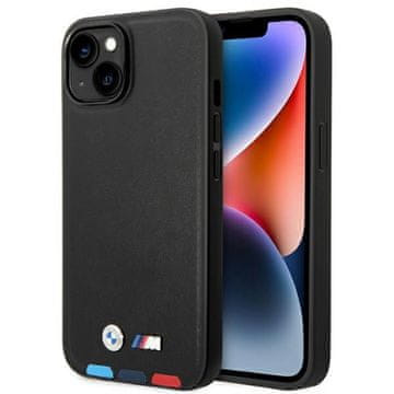 Bmw kožna maska Hot Stamp Tricolor - iPhone 14 Plus (crna)