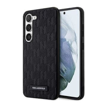 Karl Lagerfeld Saffiano Monogram Metal Logo - Futrola za Samsung Galaxy S23 (Crna)