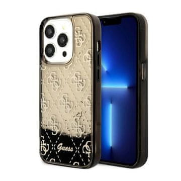 Guess Liquid Glitter Transculent 4G - maskica za iPhone 14 Pro (crna)
