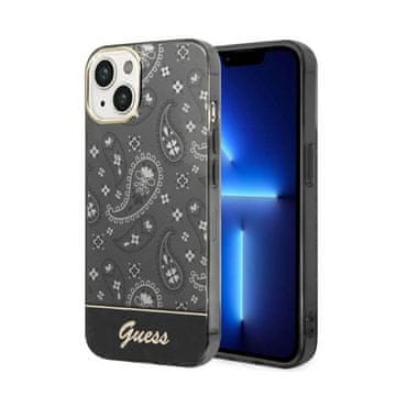 Guess Bandana Paisley - maskica za iPhone 14 Plus (crna)