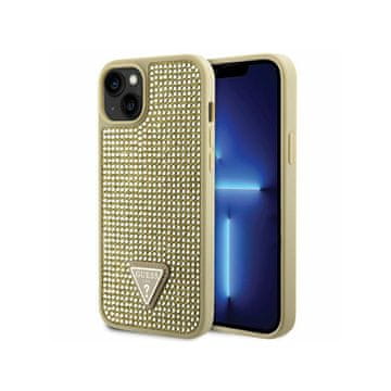 Guess Rhinestone Triangle - maskica za iPhone 14 (zlatna)