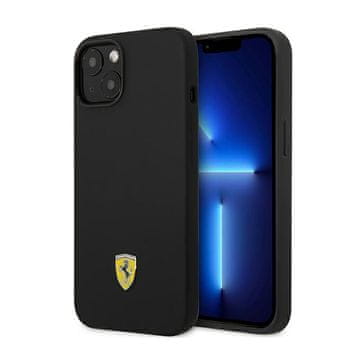 Ferrari Silikonska metalna maskica s logotipom ja - iPhone 14 (crna)