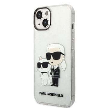 Karl Lagerfeld IML Glitter NFT Karl & Choupette - maskica za iPhone 14 Plus (prozirna)