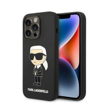Karl Lagerfeld silikonska NFT Ikonik maskica za iPhone 14 Pro (crna)