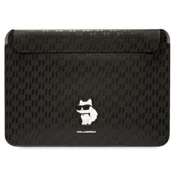 Karl Lagerfeld NFT Saffiano Monogram Ikonik Choupette Sleeve - torba za bilježnicu 14" (crna)