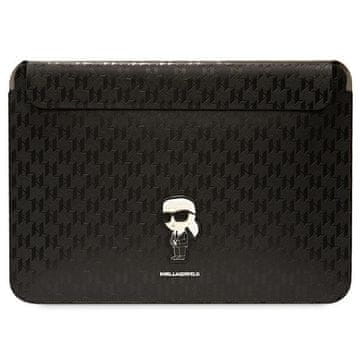 Karl Lagerfeld NFT Saffiano Monogram Ikonik Karl Sleeve - torba za bilježnicu 14" (crna)