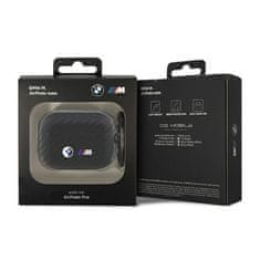 Bmw karbonski dvostruki metalni logo - futrola za AirPods Pro (crna)