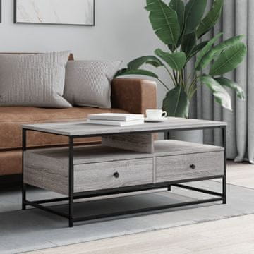 Vidaxl Klub stolić, sivi hrast sonoma, 100x51x45 cm