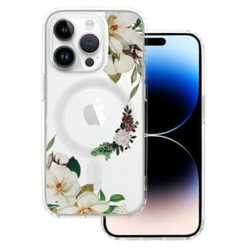 MG Flower MagSafe maska za iPhone 14 Pro, white flower