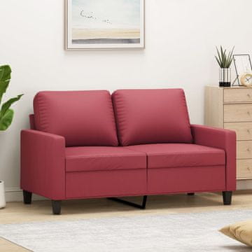 Vidaxl Dvosjed Kauč Vinsko Crvene 120 cm Imitacija Kože