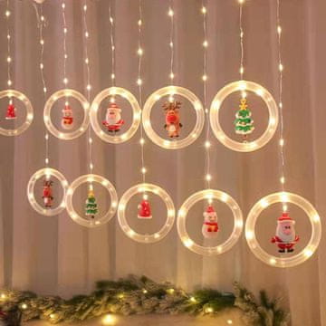 Cool Mango božićne lampice za van, svjetlosna LED zavjesa s toplim bijelim osvjetljenjem, USB - Santy