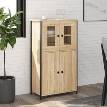 Vidaxl Komoda Sonoma hrast 62x32x106,5 cm Materijal na bazi drva