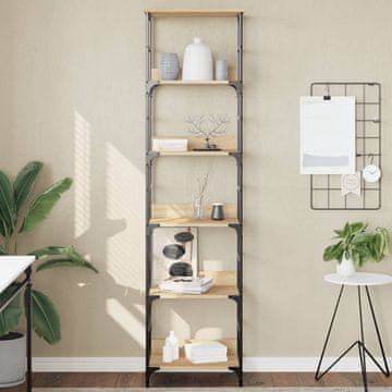 Vidaxl Polica, Sonoma hrast, 50x33x188,5 cm, materijal na bazi drva