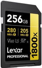 Lexar SDXC memorijska kartica, 256 GB, UHS-II, V60