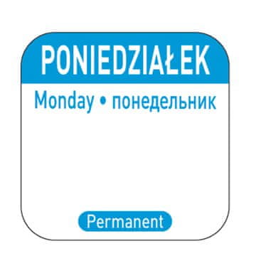 Hendi Naljepnice za sigurnost hrane za višekratne spremnike Monday PL RU EN 1000 kom 850077