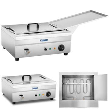 Royal Catering Friteza za riblje krafne s posudom za kapanje 3200W 230V 14L