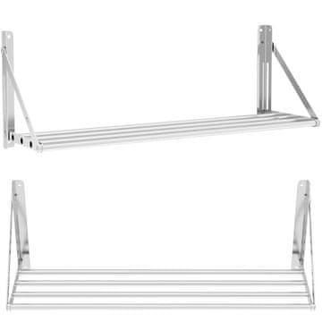 Royal Catering Sklopiva zidna polica od nehrđajućeg čelika do 40 kg 100 x 30 cm